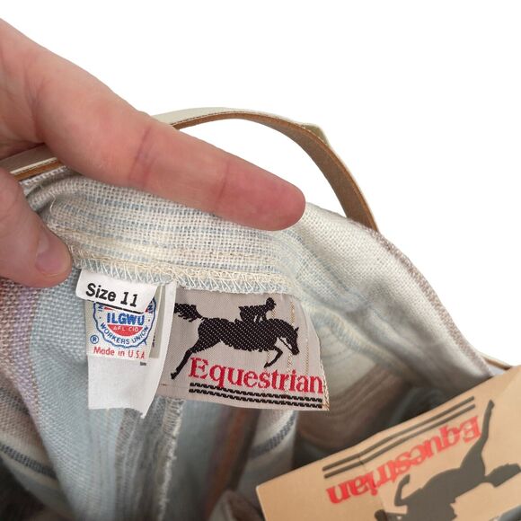 Equestrian Vintage Striped Pants Hi Rise Made in USA Western Rodeo Womens 11 2" - Picture 6 of 7